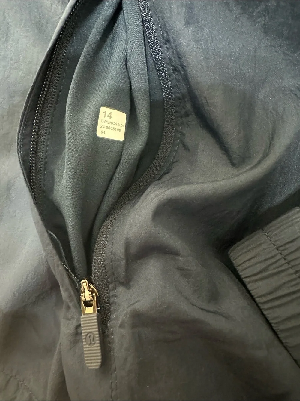lululemon athletica Navy Windbreaker Jacket with White Piping